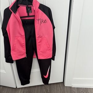 Nike Kids Pink and Black Jogger Set
